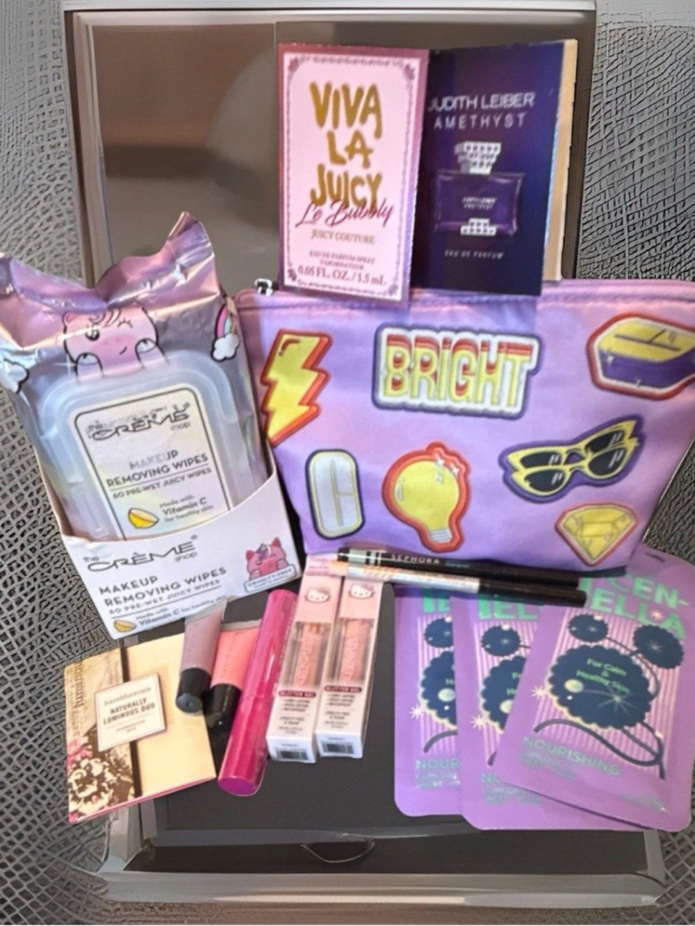 The Crème Shop Hello Kitty Limited Edition Glitter Gel & 15 Pc Mixed Lot Beauty